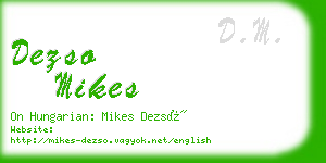 dezso mikes business card